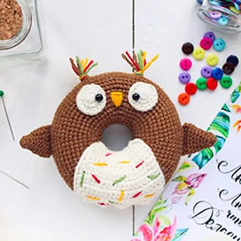 Crochet Owl Donut Amigurumi PDF