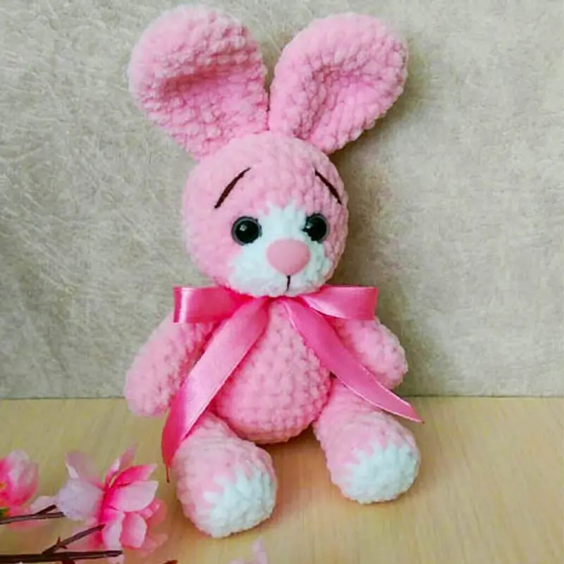 Pink Plush Bunny Crochet PDF Amigurumi